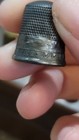  4 Antique Silver  Gold  brass Tone Metal Dimpled  Plastic  Thimbles