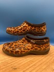 Sloggers Garden Shoe Women s Sz 8 Leopard Brown black Plastic Slip-on