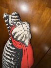 B Kliban Supercat Pillow Flying Cat In Red Cape 70 s-80 s Brown Tone 21  Rare