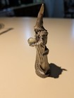 1980s Vintage Pewter Wizard With Crystal Ball