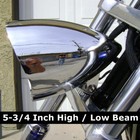 For Harley Softail Dyna Ultima 4 7 5 75 Chrome Tri Bar Bullet Headlight Headlamp