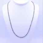 3mm Navajo Pearls Necklace   925 Sterling Silver Small Tiny Bead Jewelry