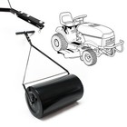 24in Metal Push tow Poly Lawn Roller Garden Lawn Roller Sod Drum 16 Gallon
