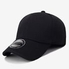 Plain Fitted Baseball Cap Curved Visor Solid Blank Color Caps Hat Hats - 9 Sizes