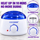Easy-clean Wax Heater Melts Hard Wax Beads - 20 Spatulas  See-through Lid