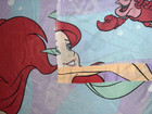 Vtg Disney The Little Mermaid Ariel Sebastian Twin Flat Bed Sheet   Pillow Case
