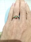 Vtg Ancient Bronze Ring Extremely Rare Roman Style Wedding Amazing Stone Multico