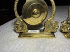 2 Solid Brass Miniature Gong Bell Decorative 4 5    X 4    Make In Indonesia