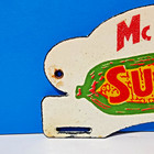 Vintage Mc Neilly Superior Hybrids Porcelain Enamel Sign 6  X 2 5  Inches