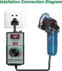 Variable Speed Controller For Router Fan Electric Motor Rheostat 120v Adjuster