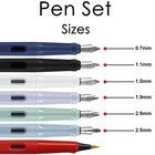 Gc Quill Calligraphy Fountain Pen Set- 7 With Different Nibs And 40 Ink Cartr   