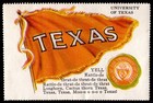 Vintage Us Poster Stamp Fatima College Pennant Series University Of Texas