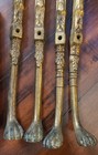 Salvage Antique Victorian Style Cast Iron Plant Stand Parts Cherub Paw Feet   