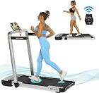 Treadmill Folding Running Walking Machine W  App Control 2-in-1 For Home   Gym 
