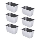 6 Pack 1 4 Size 6  Deep Stainless Steel Steam Prep Table Hotel Buffet Food Pan