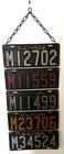 Lot Of 5 Historic Monmouth County Nj License Plates 1932-38 Hanging Art man Cave