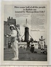 1966 Met Life Rocket Man Print Ad Half Of All The People In Buffalo