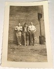 Rare Antique Vintage American Shoe Factory Workers Smoke Break Snapshot Photo 
