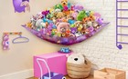 2 Pack Stuffed Animal Toy Hammock Net  Corner Wall Storage For Kids Room