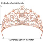 Jitinx Rose Gold Star And Moon Crystal Crown