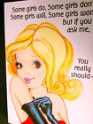 Vintage Hallmark Birthday Greeting Card Wife Sweetheart Honey Suggestive Unused