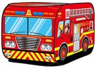  Pop Up Play Tent For Kids Boys   Girls Indoor Outdoor Playhouse Toy Fire Truck