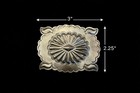 Vintage Southwestern Navajo Sterling Silver Belt Buckle Signed