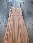 Celebrate Db Studio Sand Chiffon Sleeveless Cowl Neck Long Bridesmaid Dress 16