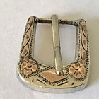5 8  Sterling Silver Mexico Western Floral Ranger Belt Buckle 10 89g  sb59 