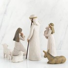 Christmas Nativity Scene Figurine Set  Holy Family Religious Holiday Decor