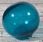 Vintage 3  Japanese Glass Ball Fishing Net Float Turquoise Vguc
