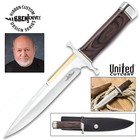 11  Gil Hibben Wood Hunting Bowie Full Tang Fixed Blade Boot Knife With Sheath