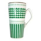 6 Demitasse Tea Cups Neiman Marcus Japan 1970 s Shamrock Clover Green White Euc
