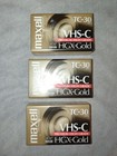 3x Maxell Vhs-c Tape Tc-30 Hgx-gold Camcorder Video Camera Cassette New
