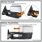 Smoke Led Pwr Htd Tow Mirrors Gmc C k 1500-3500 88-98 Yukon Suburban 92-99 Pair