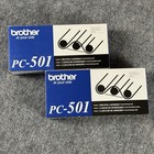 2pk Genuine Brother Pc-501 Printing Cartridge Oem Original Fax-575 New
