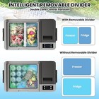 29lportable Car Refrigerator Freezer  Dual Zone  Removable Divider  12v 24v ac