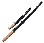 E-bogu Natural Oak Swords  long And Short  Set With Saya scabbards