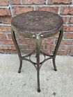 Early Original Vintage Industrial Toledo Uhl Art Steel 24    Riveted Metal Stool