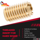E-z Lok 400-475 Threaded Insert For Hard Wood  Brass Thread Inserts  1 4-20 Inte