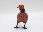 1900s Antique Austrian Vienna Cold Painted Bronze Pheasant Bird