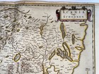 Sweden Skane 1663 Willem Blaeu Large Antique Map  heightened With Gold 