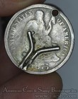 1875 Love Token Engraved Tg Silver On Liberty Seated Dime Necklace Ready