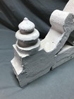 Vtg Pair Shabby 15x18 Acorn Drop Finial Roof Brackets Corbels Chic Old 1745-25b