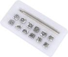 12pcs Jewelry Metal Stamp Tool Set Zinc Alloy Pattern Punching Head For Leather
