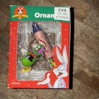 Rare Looney Tunes Matrix 1998 Marvin The Martian Patriotic Rocket Ride Ornament 