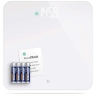 Digital Bathroom Scale For Body Weight - Accurate  Easy-to-read  White Finish