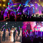 Foam Glow Sticks Bulk 100 Pack 3 Modes Flashing Led Light Sticks Glow In The Dar