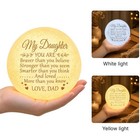 Daughter Gifts Moon Lamp Night Light - You Are Braver Than You Believe - Mom Dad