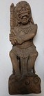 2 Indonesian Statues Dvarpala  guardian  Hand Carved  Wooden